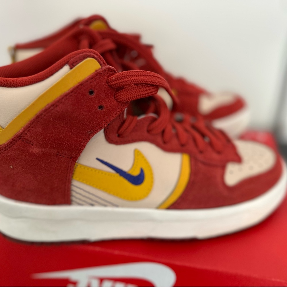 Nike Women’s Red and Yellow Sneakers